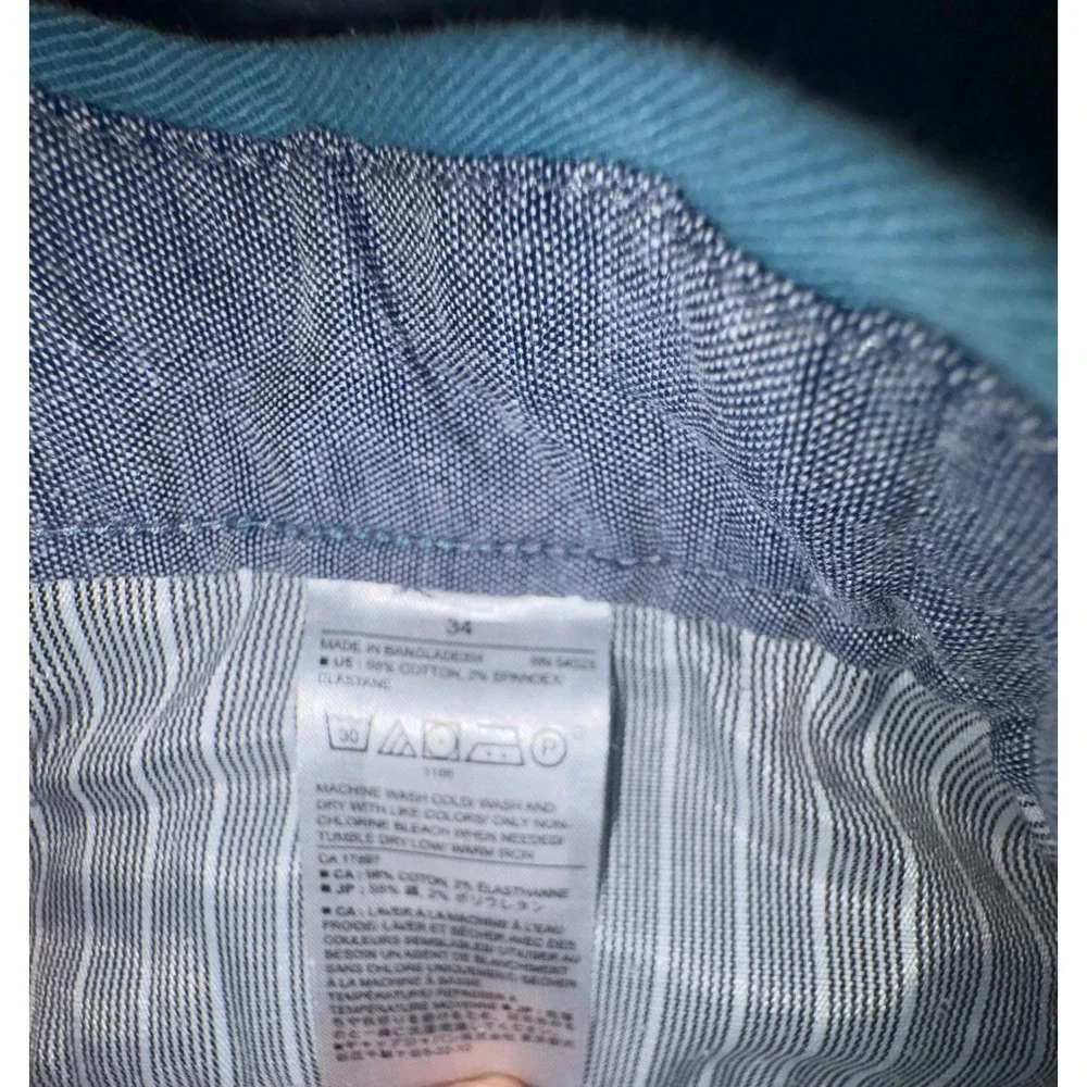 (A2) Banana Republic Emerson Chino Shorts Mens 34 Turquoise Blue Cotton 11